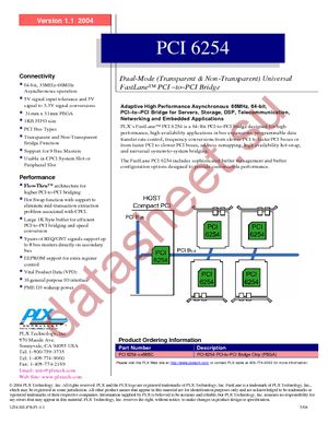 PCI6254-BB66BC G datasheet  